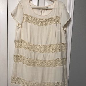 Merona Ivory Crochet dress